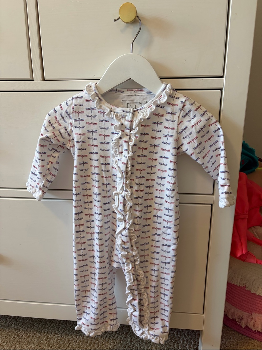 Lila & Hayes Dragonfly Romper 9-12M Pima Cotton Footless One Piece